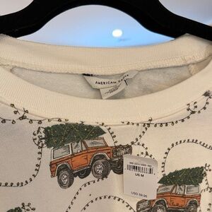 American Eagle Outfitters White Pajama Top with Jeep Print with pants